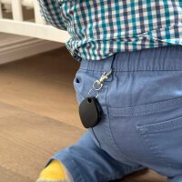 iTagPro on a child's pants